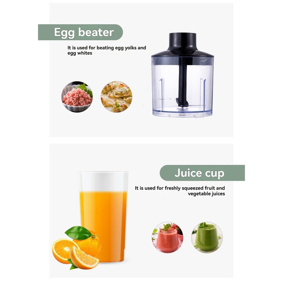 Immersion Hand Blender Set - Mixeur Plongeant Électrique Multi-Usages 5-en-1 wilwill