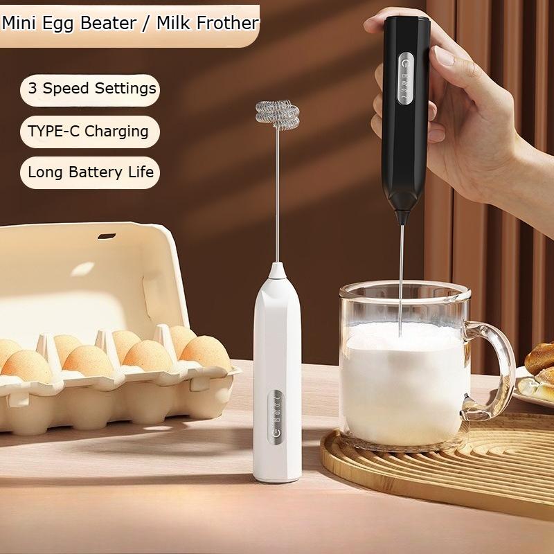 Electric Milk Frother Handheld - Nouveau mousseur à lait électrique portatif,