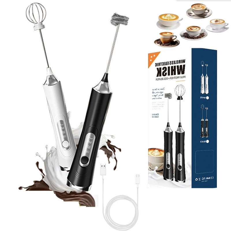 Electric Milk Frother Handheld - Mousseur à lait électrique USB, machine